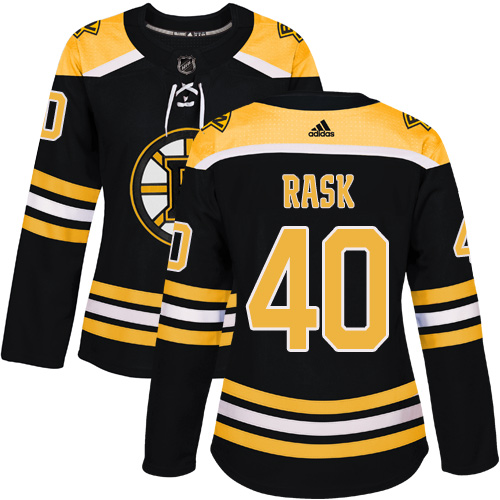 Adidas Boston Bruins 40 Tuukka Rask Black Home Authentic Women Stitched NHL Jersey